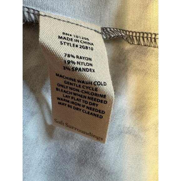 Soft Surroundings Naima Dress M Medium Long Sleeve Maxi Stretch Multi Floral NEW - Picture 15 of 16